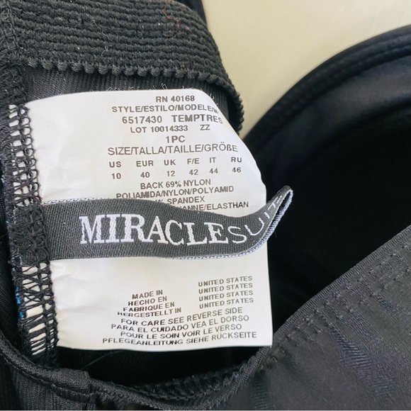COPY - ❤️ NWOT Miraclesuit Temptress Black One Piece Slimming Swimsuit Size 10 👙 - Picture 10 of 11